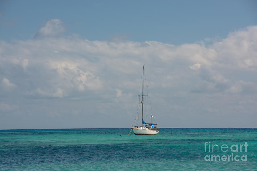 Beach Photograph - Anchored in the Carribean by Cheryl Baxter