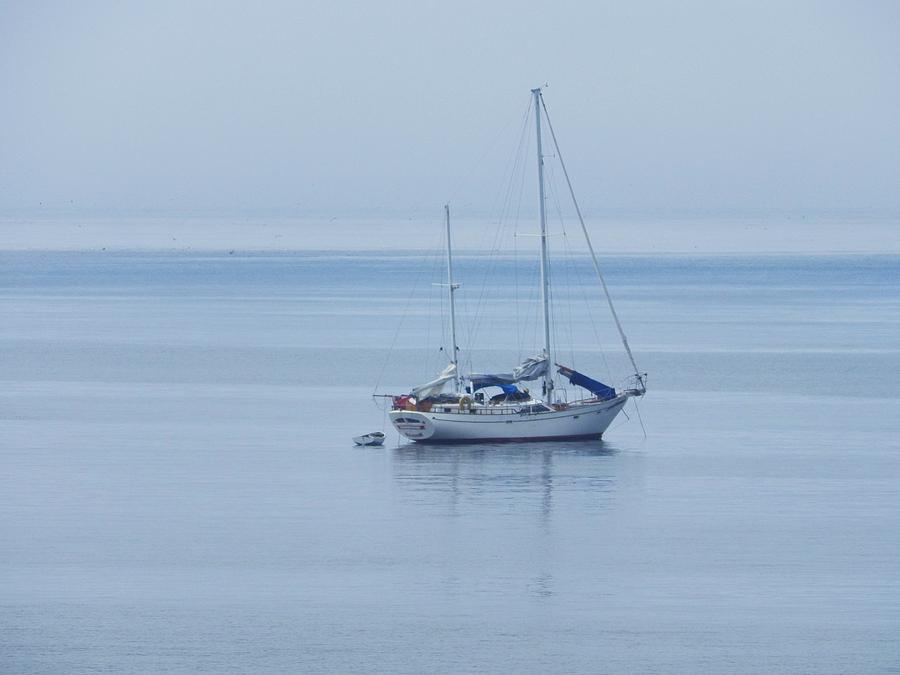 Seascape Photograph - Anchored on the Crystal Sea by Jan Moore