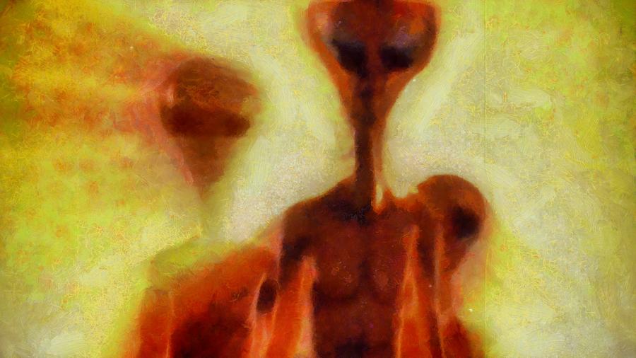 Ancient Aliens Painting by Esoterica Art Agency