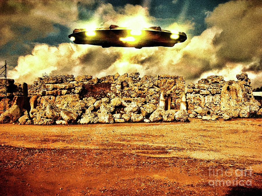 Ancient Aliens Visit Malta By Raphael Terra Digital Art