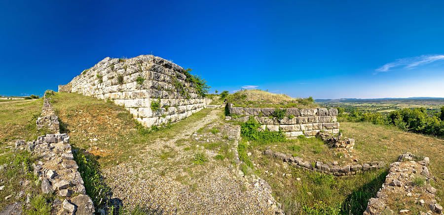 Ancient Asseria ruins panoramic view Photograph by Brch Photography