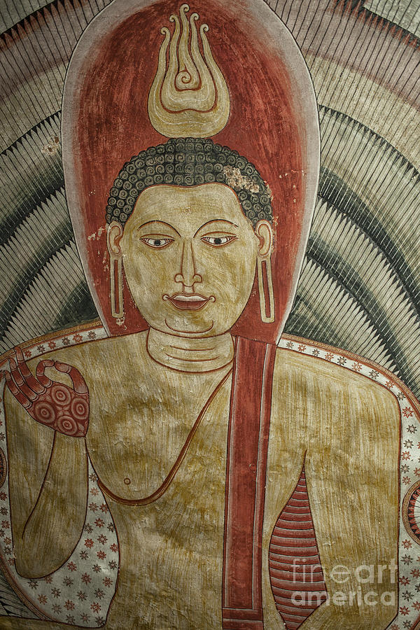 Ancient Buddha painting in a cave Photograph by Patricia Hofmeester