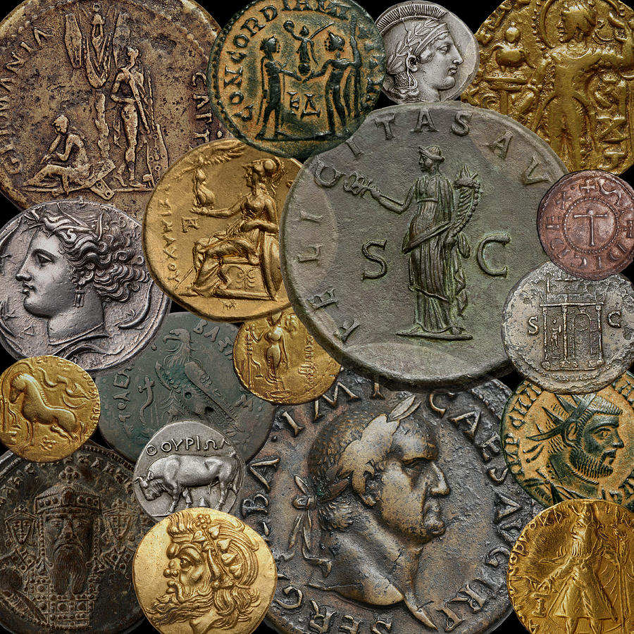 Ancient Coins 3 Photograph by Andrew Fare