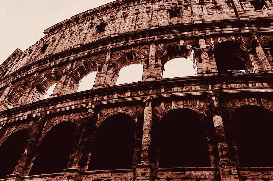 Ancient Colosseum, Rome Painting by AM FineArtPrints