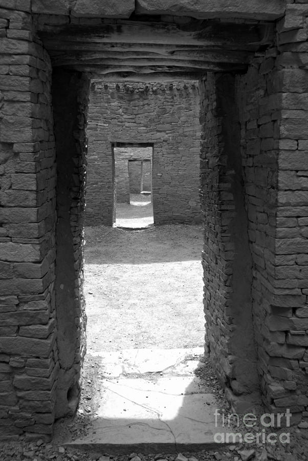 Ancient Doorway Black And White Photograph by Adam Jewell