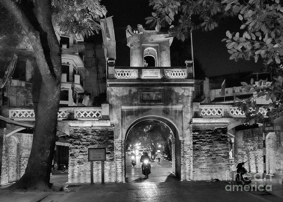 Ancient Entrance Hanoi BW Photograph by Chuck Kuhn