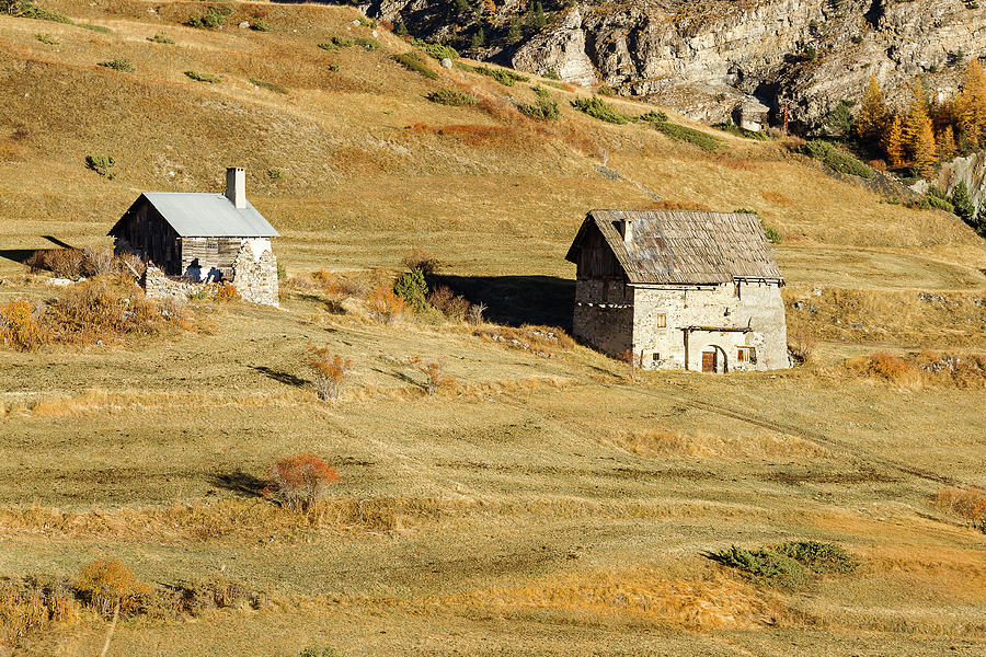 Ancient farmhouses in Southern French Alps Photograph by Paul MAURICE