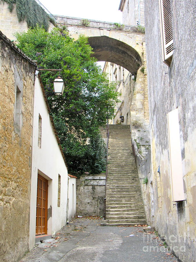 Ancient French Stairway Photograph by Barbara Plattenburg