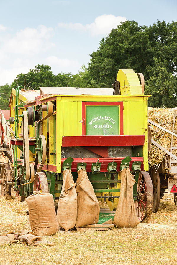 Ancient French threshing machine Photograph by Paul MAURICE