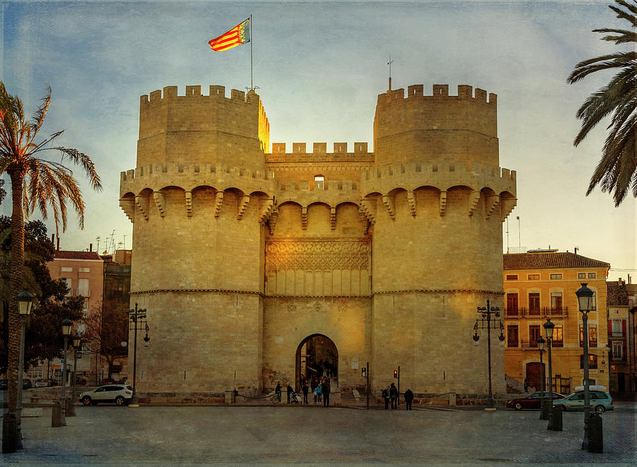 Ancient Gateway Valencia Spain Photograph