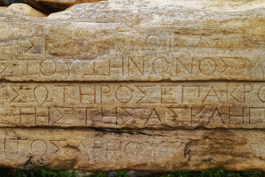 Ancient Greek Inscription Photograph by Adam Rainoff
