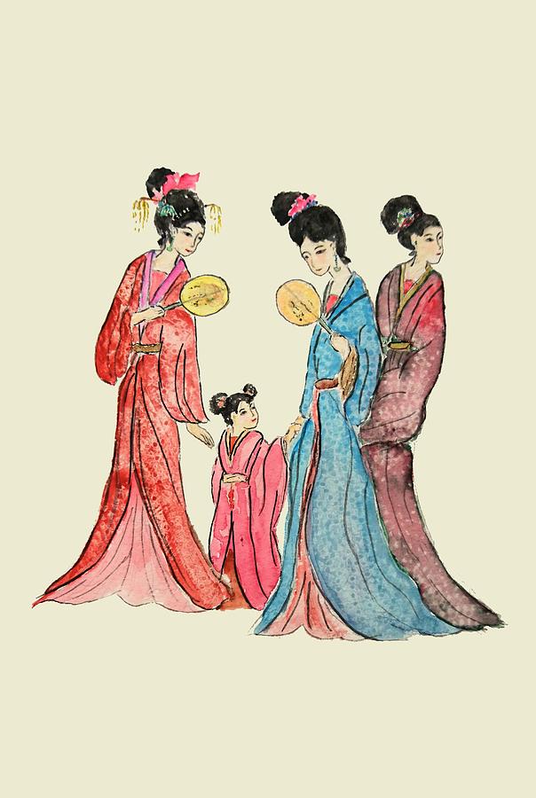Ancient ladies  Painting by Color Color