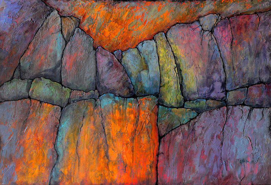 Cliffs Painting - Ancient Mysteries 2 by Carol Nelson