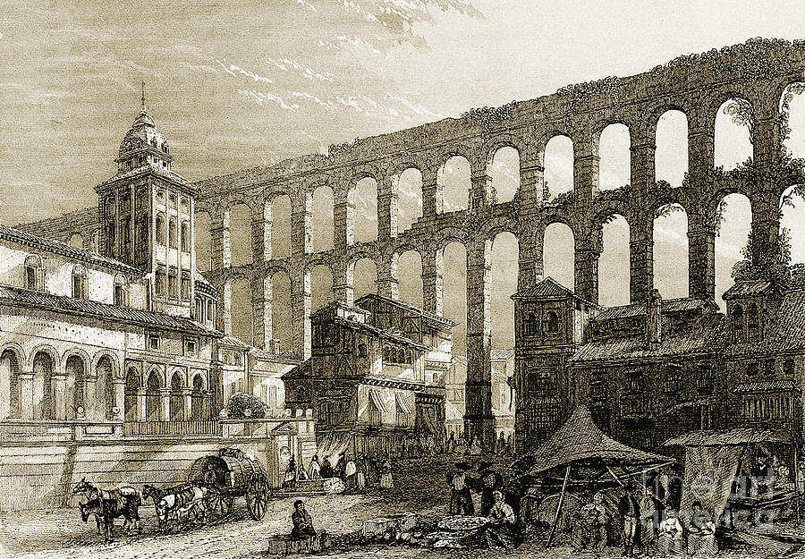 Ancient Roman Aqueduct In Segovia, Spain Photograph by Wellcome Images