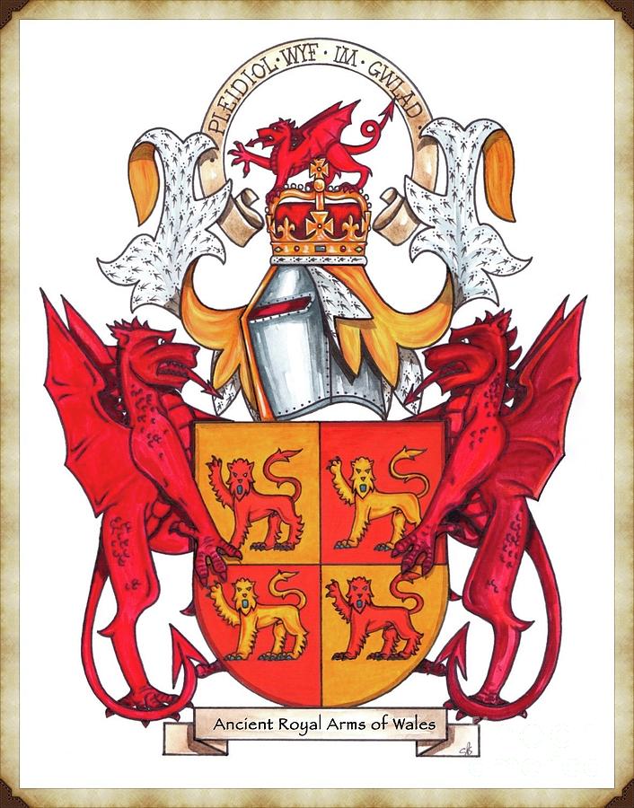 Ancient Royal Arms of Wales Painting by Steve Smith - Fine Art America