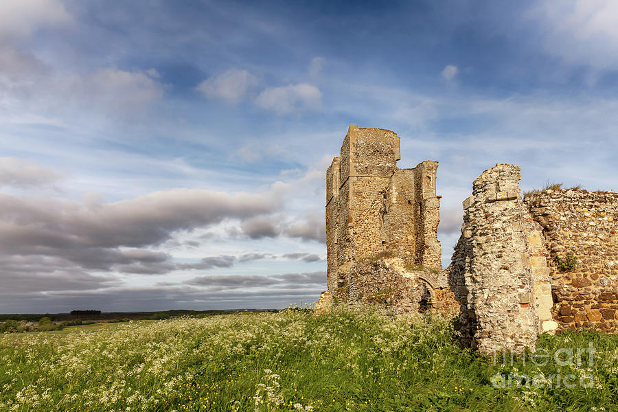 Ancient ruins in rural English landscape Photograph by Simon Bratt