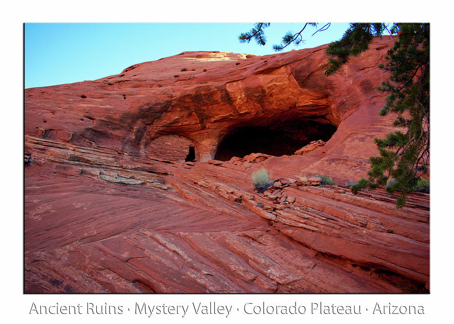 Ancient Ruins Mystery Valley Colorado Plateau Arizona 01 Text Photograph by Thomas Woolworth