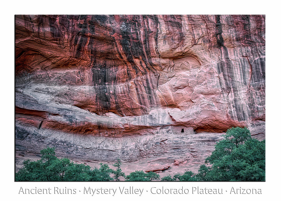 Ancient Ruins Mystery Valley Colorado Plateau Arizona 03 Text Photograph by Thomas Woolworth