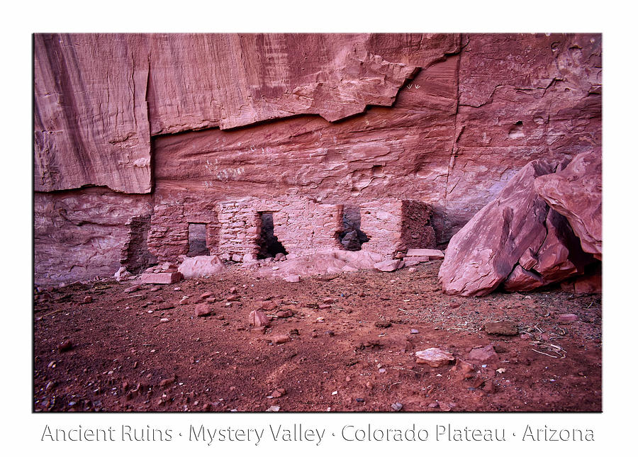 Ancient Ruins Mystery Valley Colorado Plateau Arizona 04 Text Photograph by Thomas Woolworth