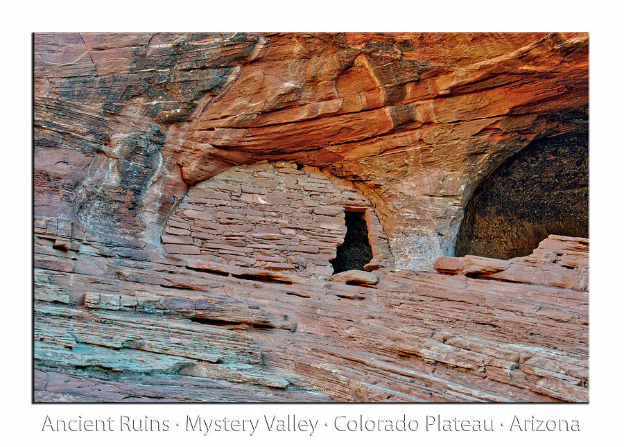 Ancient Ruins Mystery Valley Colorado Plateau Arizona 05 Text Photograph by Thomas Woolworth