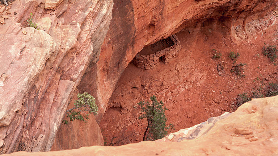 Ancient Shelter, Sedona, Arizona, horizontal Photograph by Steve Wile