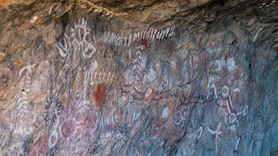 Ancient Shoshones Pictograph Toquima Cave Nevada 2 Photograph by Lawrence S Richardson Jr