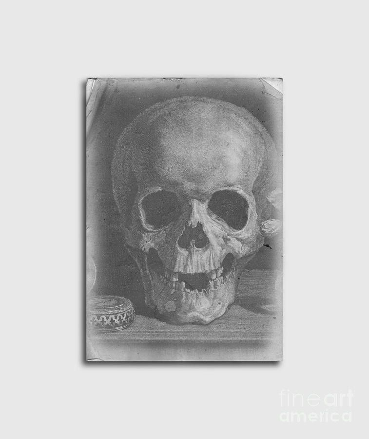 Halloween Digital Art - Ancient Skull Tee by Edward Fielding