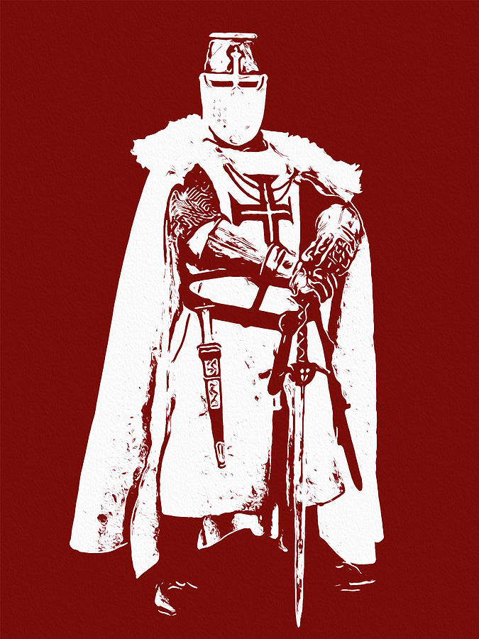 Ancient Templar Knight - 03 Painting by AM FineArtPrints