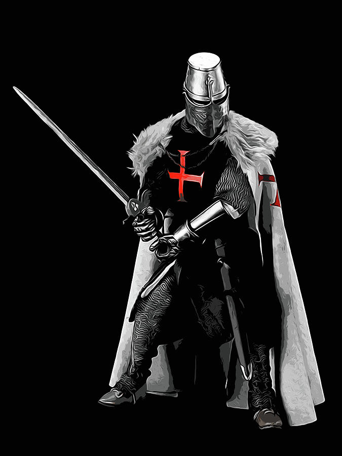 Ancient Templar Knight - 05 Painting by AM FineArtPrints