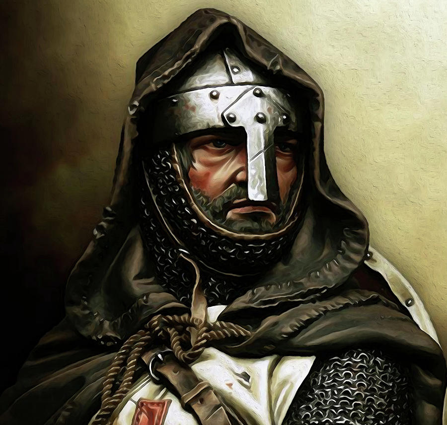 Ancient Templar Knight - 10 Painting by AM FineArtPrints