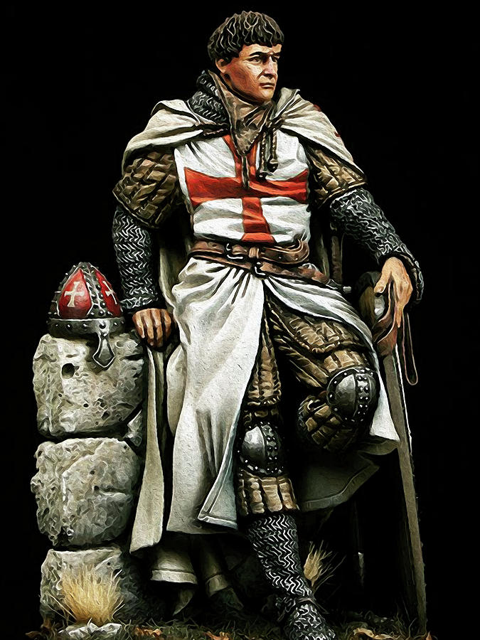 Ancient Templar Knight - 13 Painting by AM FineArtPrints
