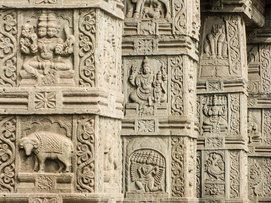 Architecture Photograph - Ancient Temple Carvings by Nila Newsom