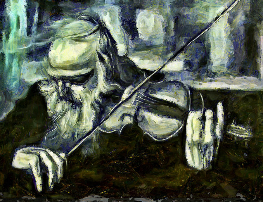 Vincent Van Gogh Painting - Ancient violinist by Galeria Trompiz