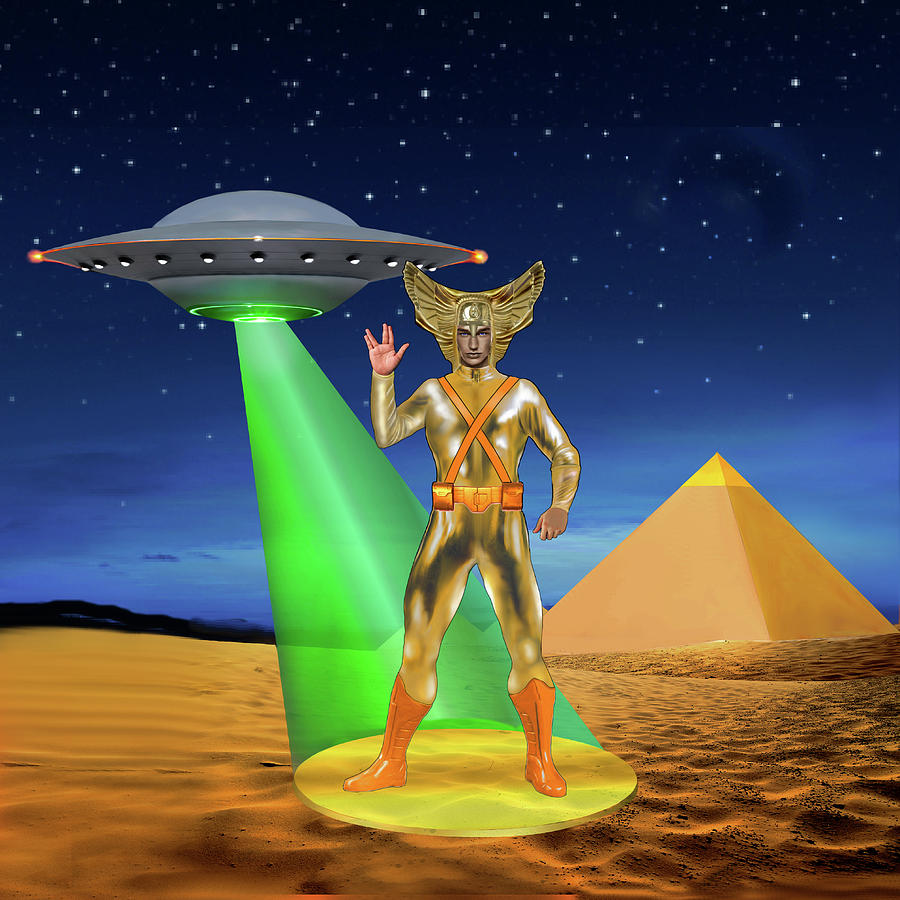 Ancient Vulcan Space Alien Digital Art by Glenn Holbrook
