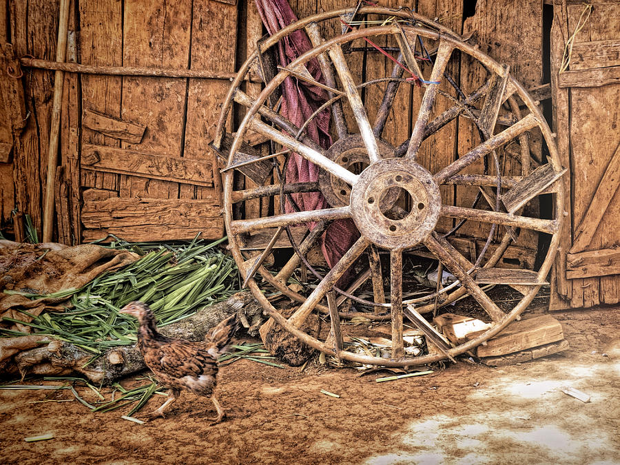 Ancient  Wheels Photograph by Claude LeTien