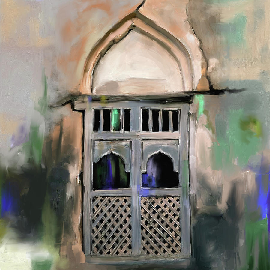 Ancient Window 677 1 Painting by Mawra Tahreem