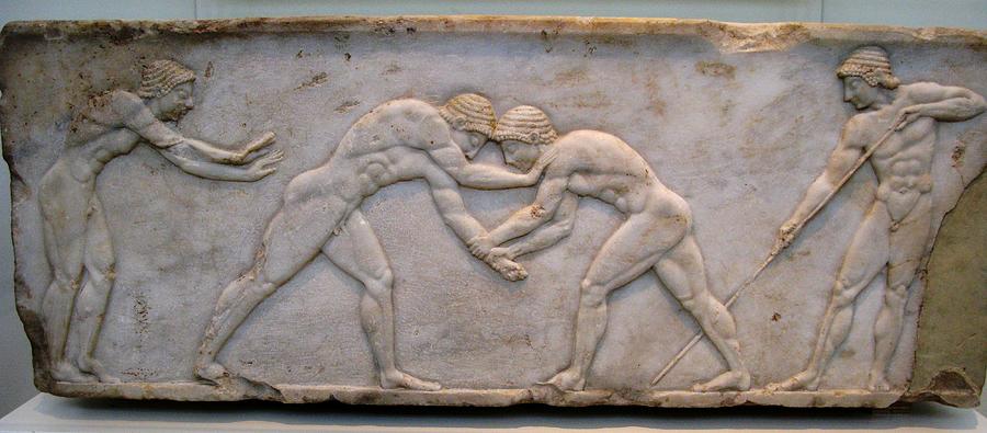 Ancient Wrestlers Photograph by Andonis Katanos