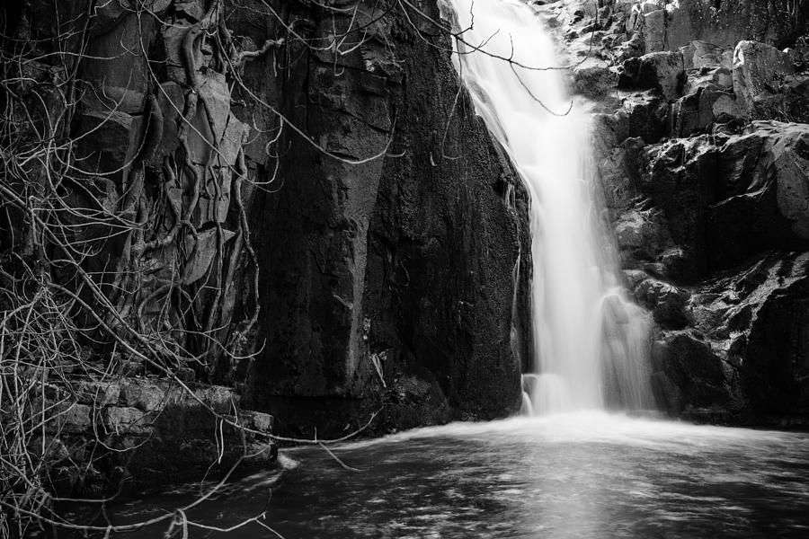 Ancos Waterfall BW Photograph by Marco Oliveira