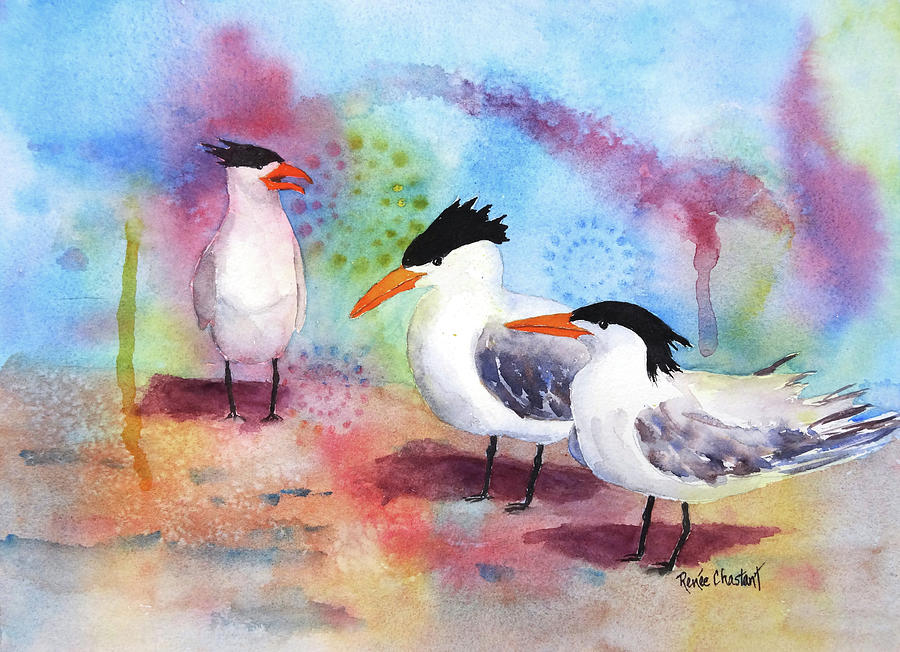 Bird Painting - And Another Thing by Renee Chastant