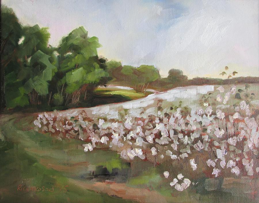 and the Cotton is High Painting by Susan Richardson