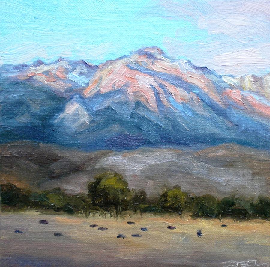 Mountain Painting - And the Days Grew Colder Beneath Mt.Whitney by Jonathan Luczycki