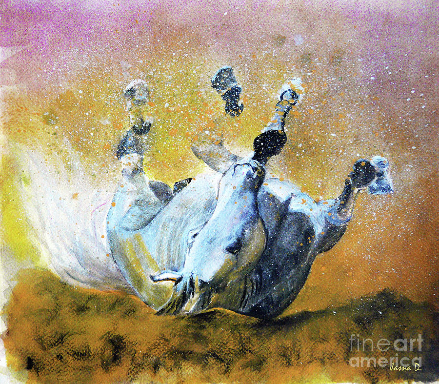 And The Fall Is Flight I Painting by Jasna Dragun