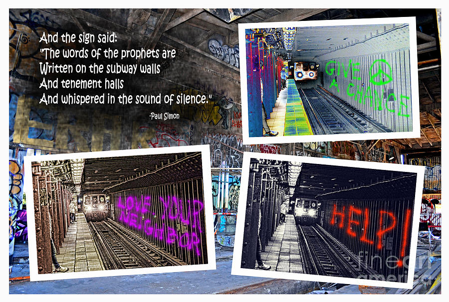 And the Words of the Prophets Are Written on the Subway Walls Photograph by Jim Fitzpatrick