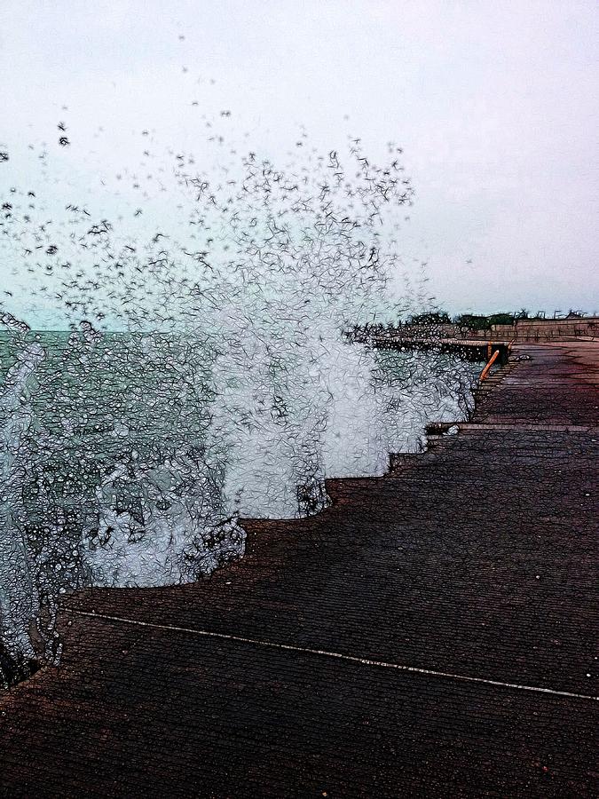 Chicago Photograph - And the Waves Leap For Joy by Nick Heap