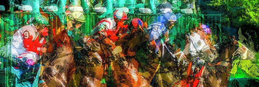 Horse Photograph - And There Off At Saratoga by Jeff Watts