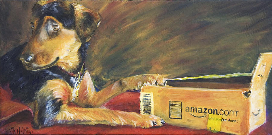 Dog Painting - And Youre Done by Nik Helbig