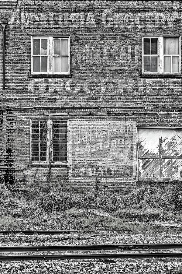 Andalusia Grocery Black and White Photograph by JC Findley