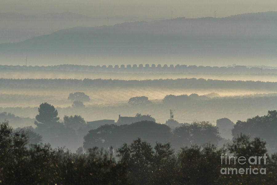 Andalusian Hills in Fog Photograph by Heiko Koehrer-Wagner
