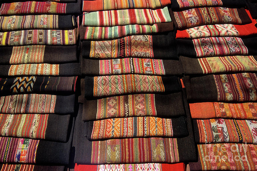 Andean textile market Photograph by James Brunker