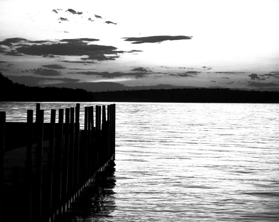 Ephraim Photograph - Anderson Dock Black and White by Karen Majkrzak